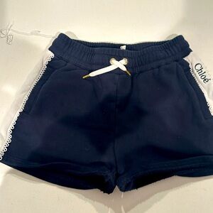 Chloe girls cotton blue shorts